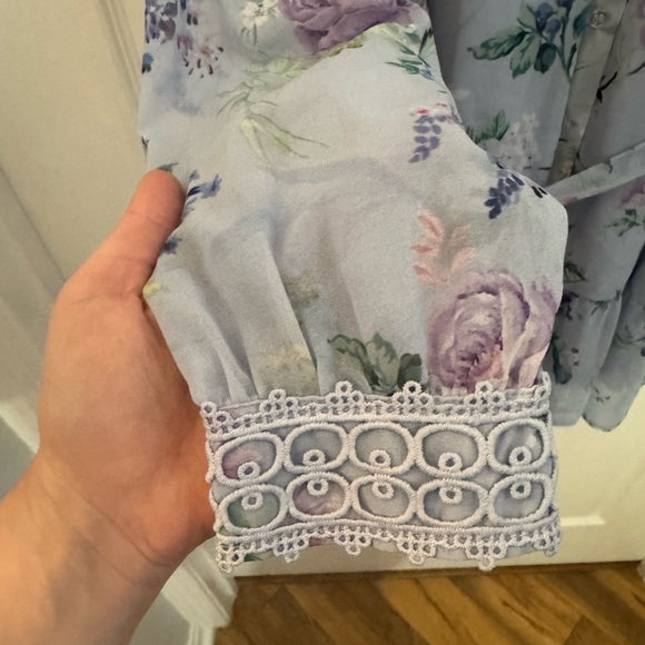 Lipsy Blue Floral Dress - Picture 8 of 9